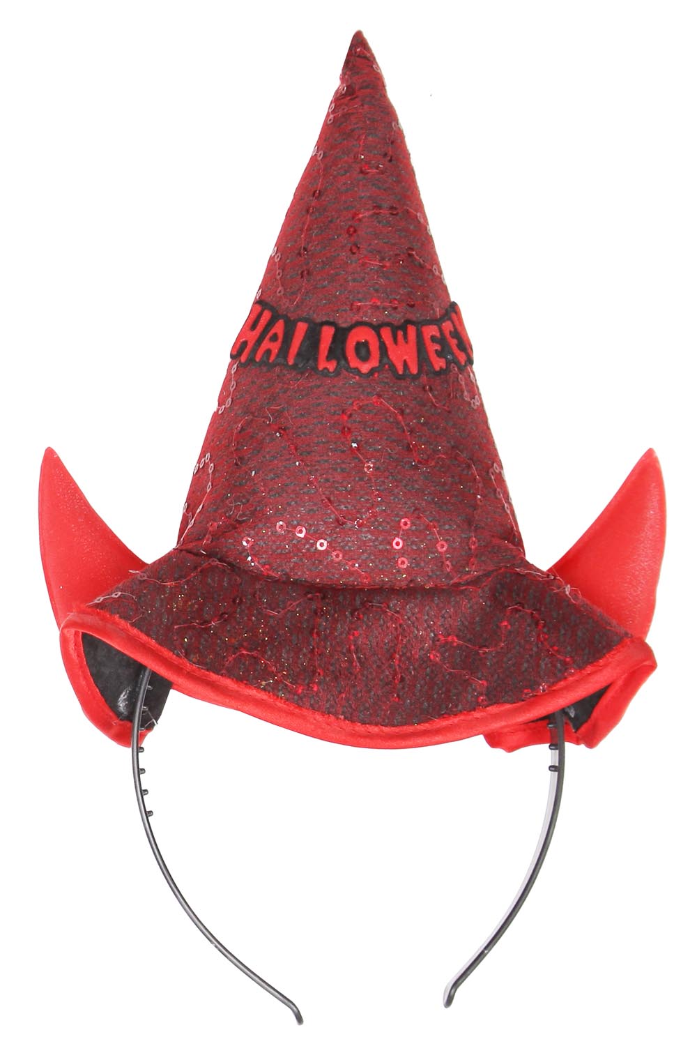 CAPPELLINO CON CERCHIETTO DIAVOLO DI HALLOWEEN